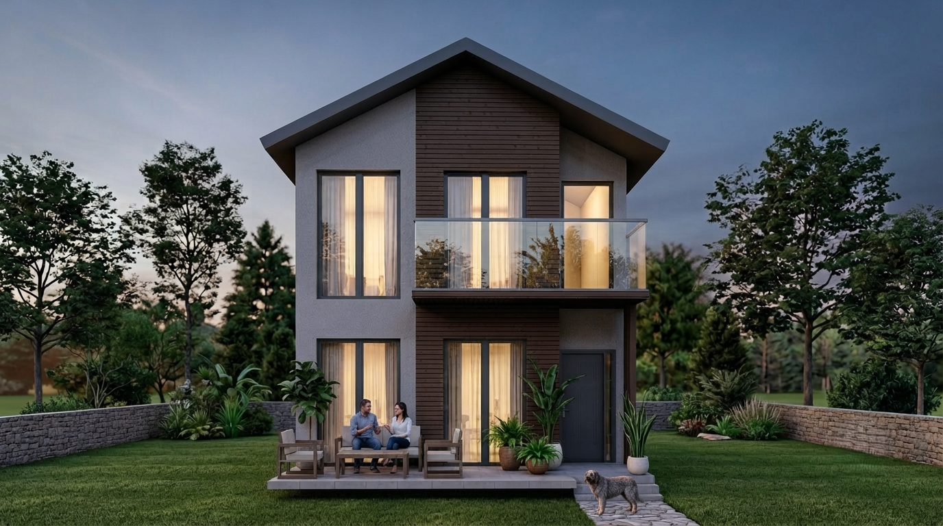 Çift Katlı Prefabrik Ev